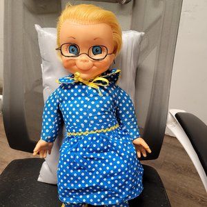 1967 Mattel Original Mrs Beasley Doll*She TALKS!!!* All Original*Glasses Repro!